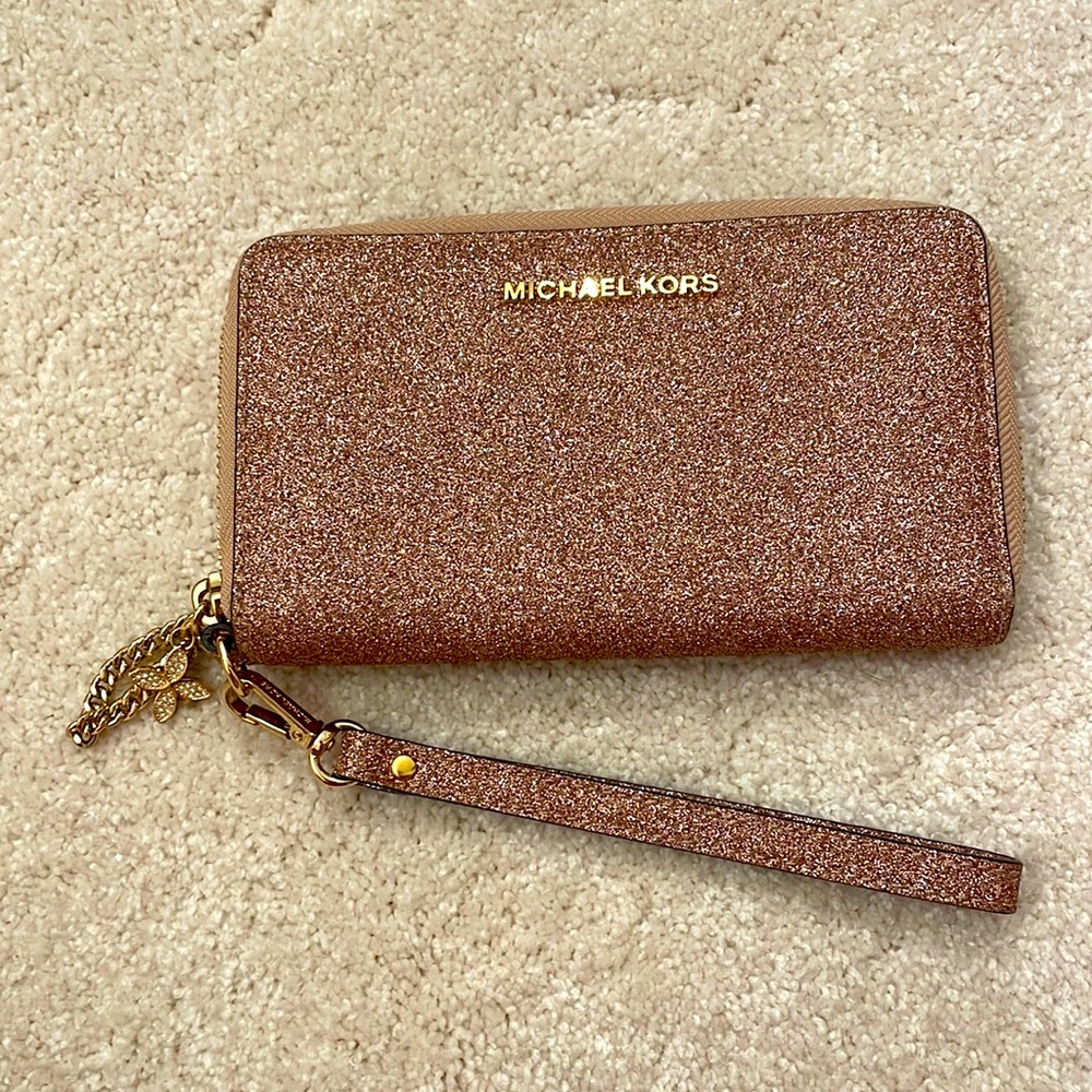 Michael Kors Pink Glittery Wallet